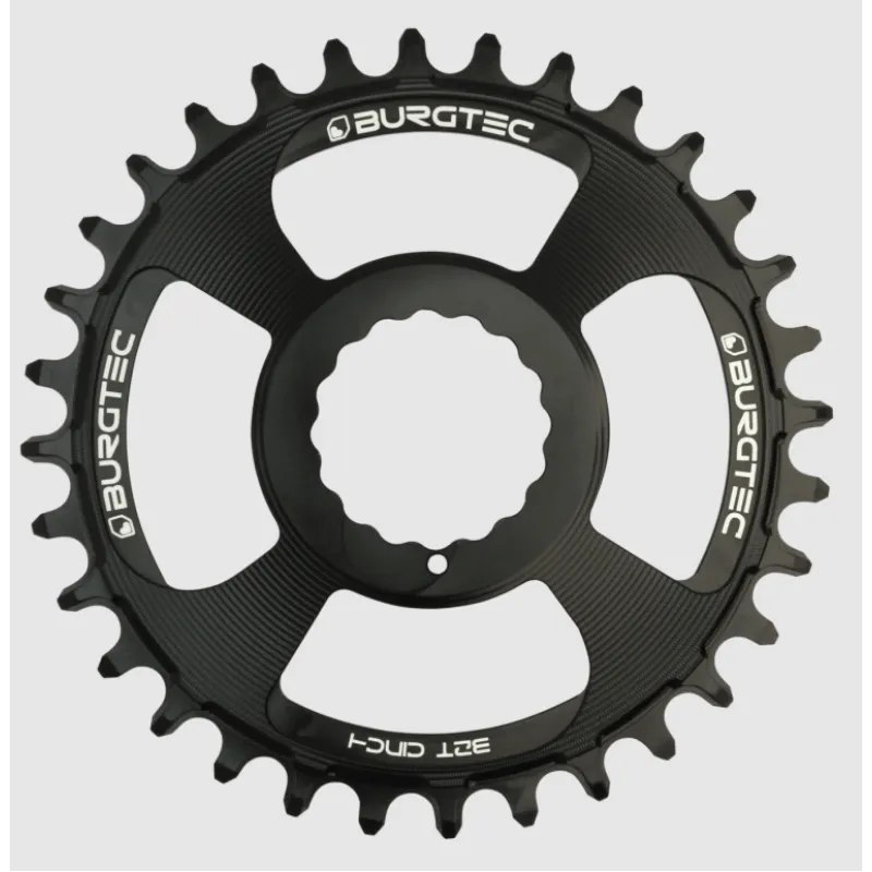 Pinion față pentru bicicletă BURGTEC Cinch Thick Thin Chainring 34T ­Burgtec Black Transport gratuit